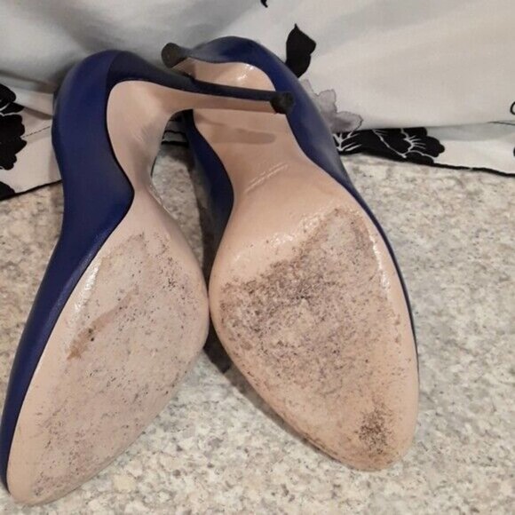 Miu Miu Cobalt Blue Stiletto Pumps Shoes 37 IT (Approx 6.5 US) - Picture 5 of 5